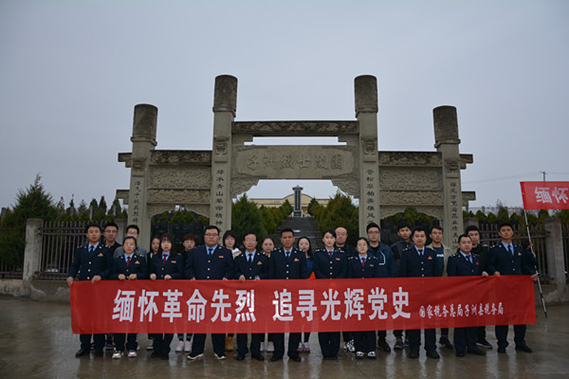 子洲县税务局举行烈士陵园扫墓活动