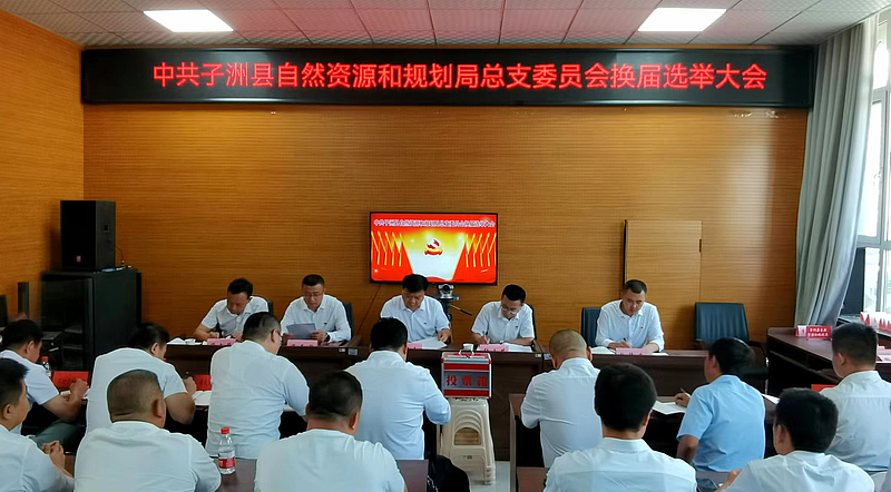 子洲县自然资源和规划局党总支委员会召开换届选举大会